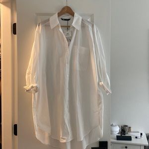 Zara long shirt dress